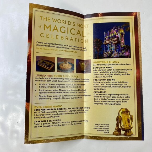 Disney Hollywood Studios 50th Anniversary Guidemap English French Collectors Set - Picture 5 of 11
